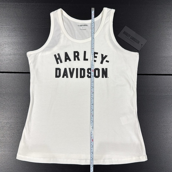 Harley-Davidson Women's Ultra Classic Racer Font White Tank Top - 2XL - Picture 6 of 7